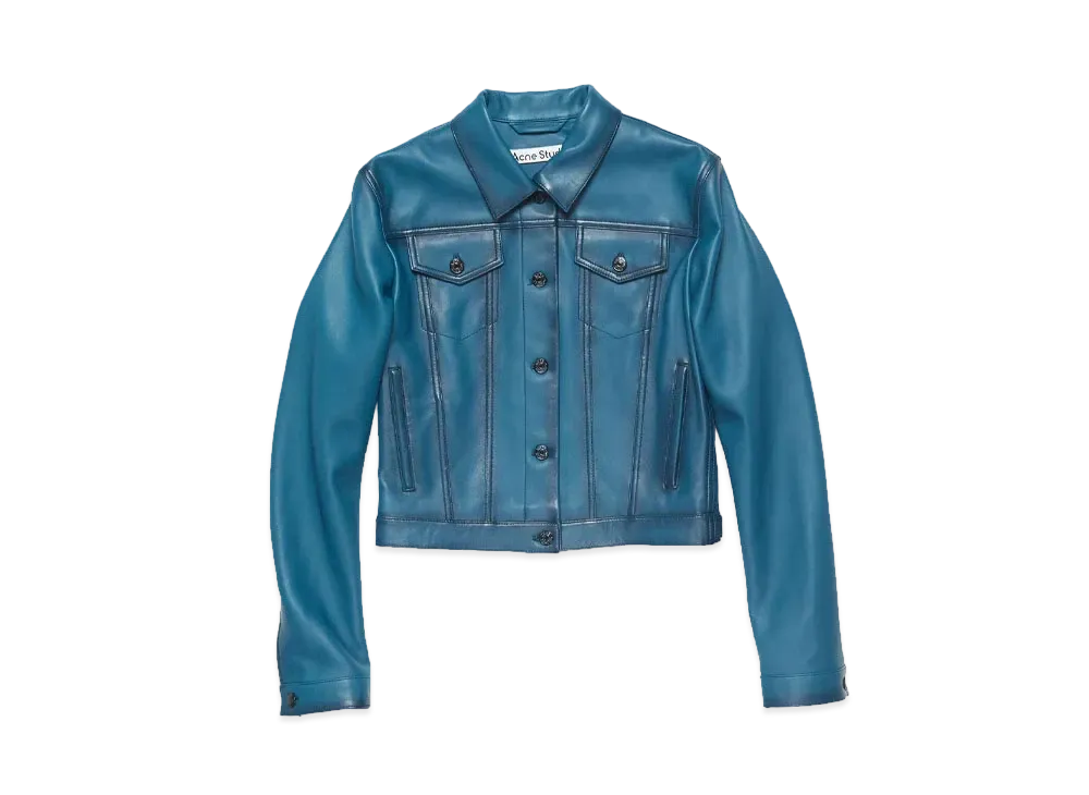 Acne Studios Leather Jacket #2 "Blue"