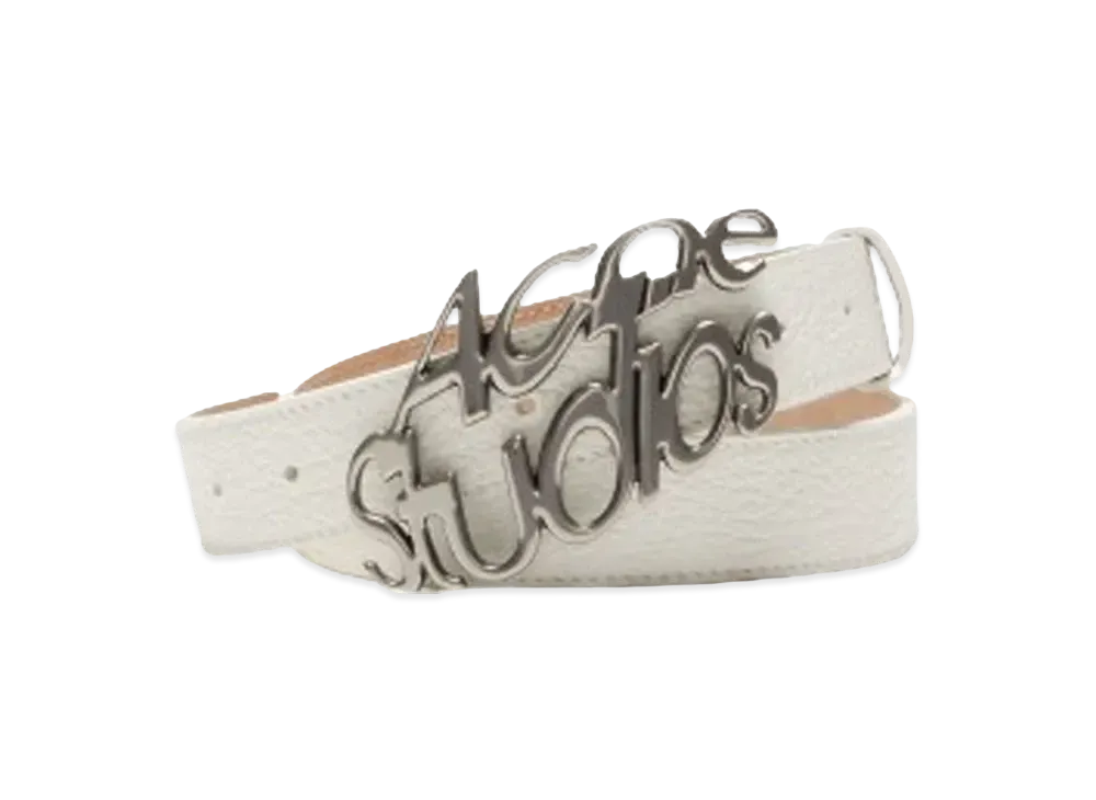 Acne Studios Logo Buckle Belt "White"