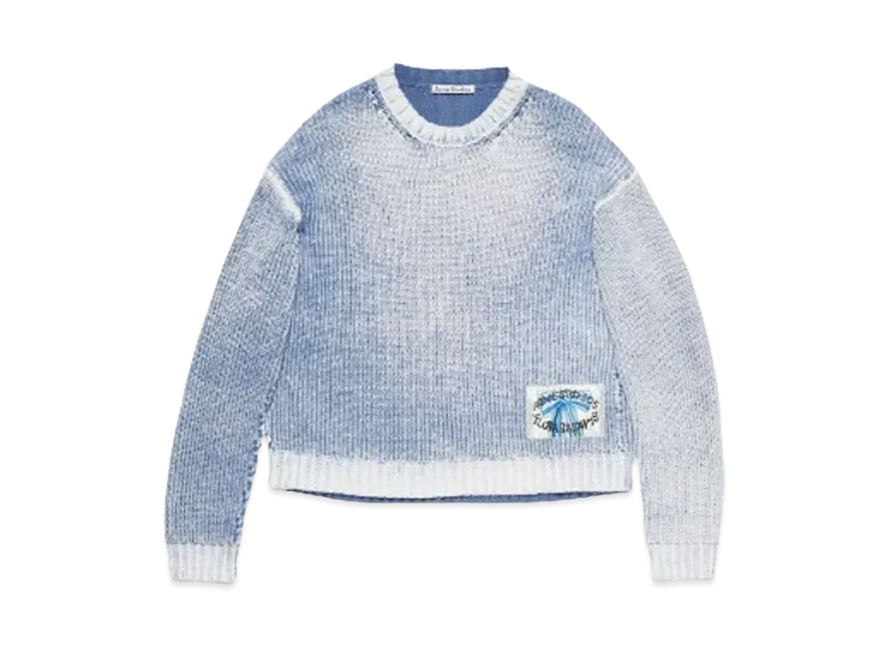 Acne Studios Crew Neck Sweater "Old Blue/White"