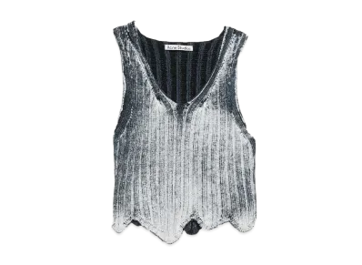 Acne Studios Ribbed Print Tank Top "White/Black"