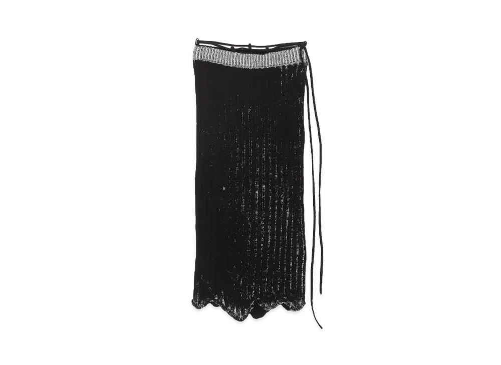 Acne Studios Ribbed Skirt "Black/White"