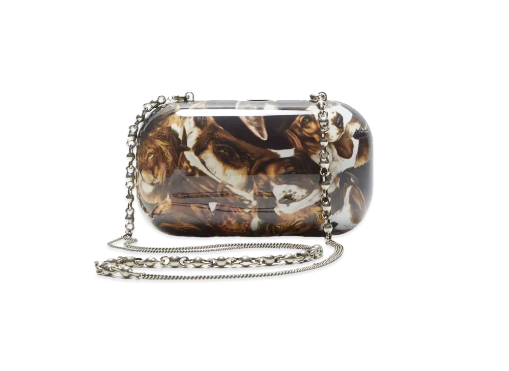 Acne Studios x Per B. Sundberg Printed Clutch Bag "Cognac Brown Multi"