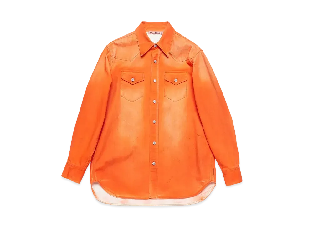 Acne Studios Denim Shirt "Neon Orange"