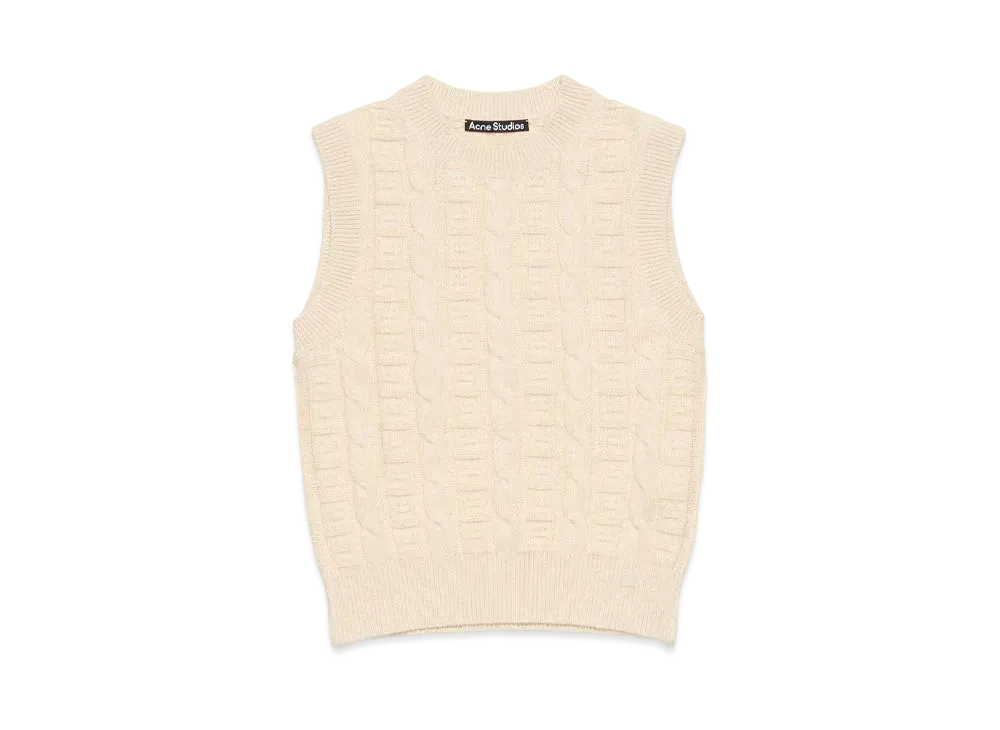 Acne Studios Cable Wool Sleeveless Jumper "Oatmeal Melange"
