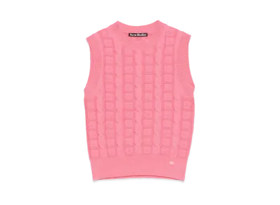 Acne Studios Cable Wool Sleeveless Jumper "Tango Pink"