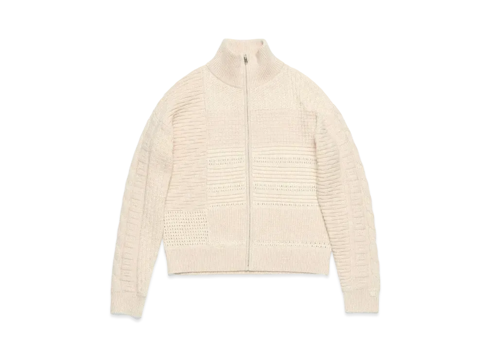 Acne Studios Patchwork Knit Cardigan "Oatmeal Melange"