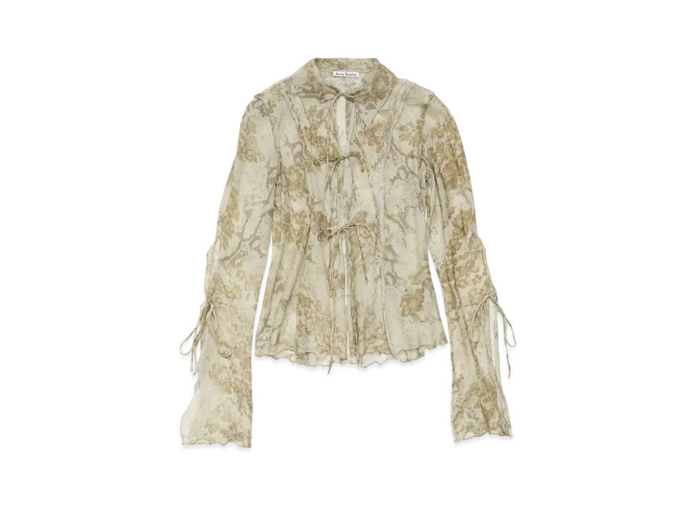 Acne Studios Print Blouse "Light Beige"