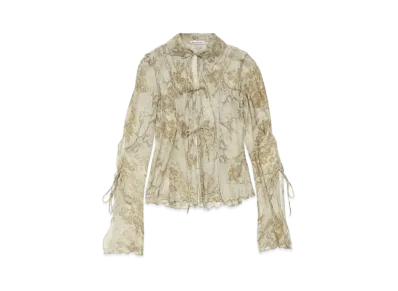 Acne Studios Print Blouse "Light Beige"