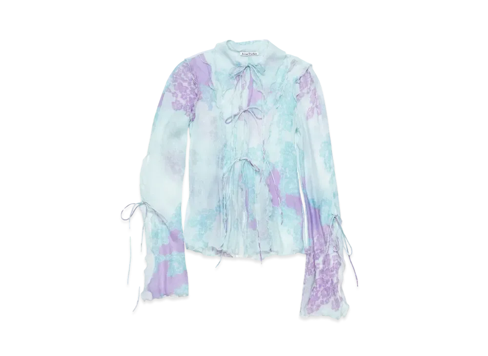 Acne Studios Print Blouse "Blue/Lilac"