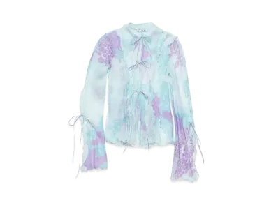Acne Studios Print Blouse "Blue/Lilac"