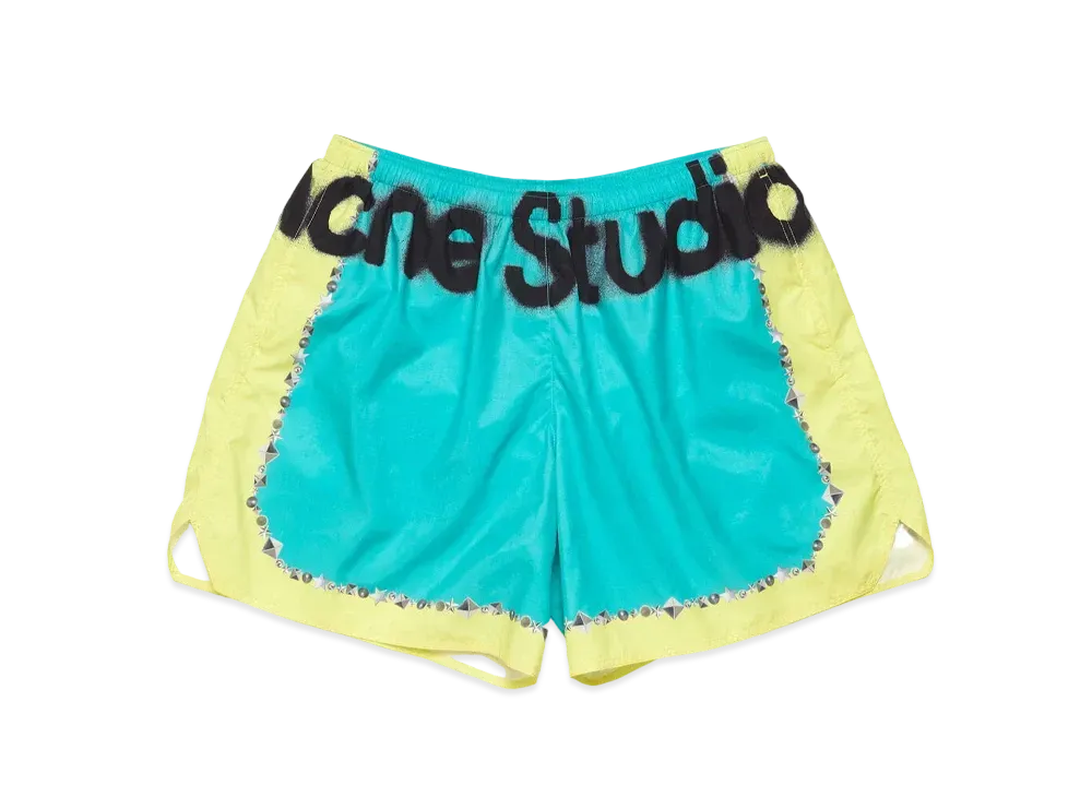Acne Studios Printed Swim Shorts "Emerald Green"
