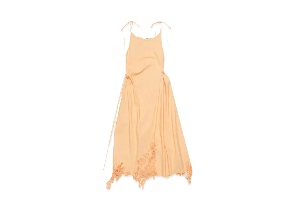 Acne Studios Lace Wrap Dress "Pastel Orange"