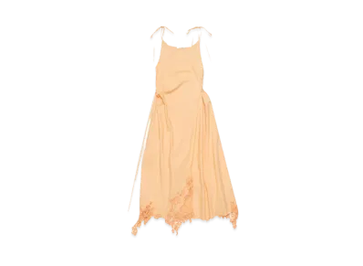 Acne Studios Lace Wrap Dress "Pastel Orange"