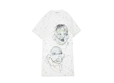 Acne Studios Printed Dress "Optic White"