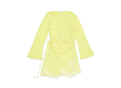 Acne Studios Lace Trim Dress "Fluo Yellow"