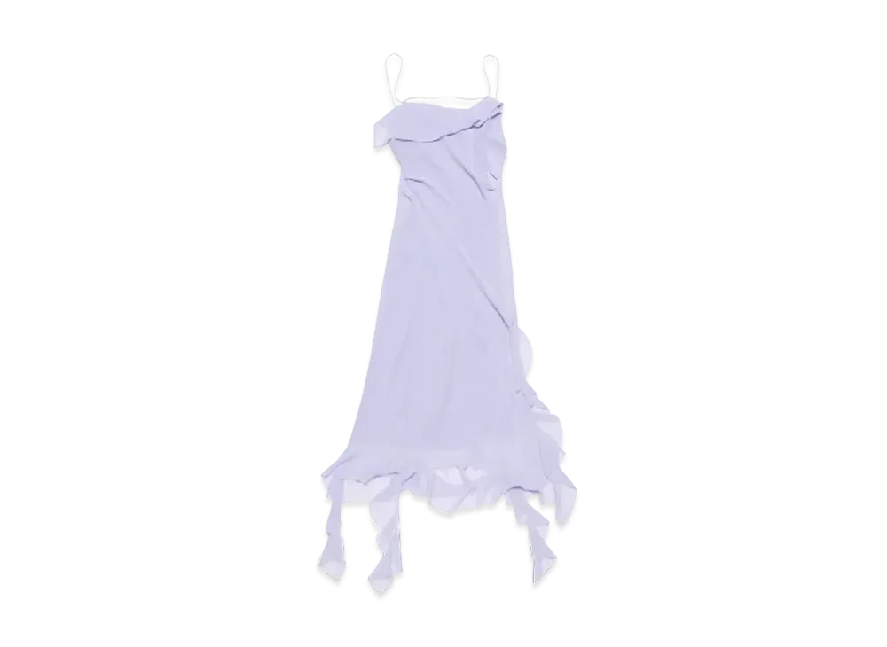 Acne Studios Ruffle Strap Dress "Lilac Purple"