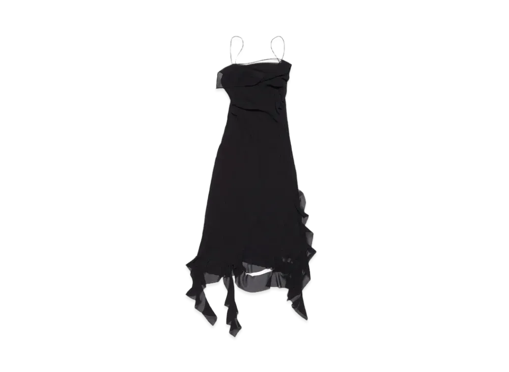 Acne Studios Ruffle Strap Dress "Black"
