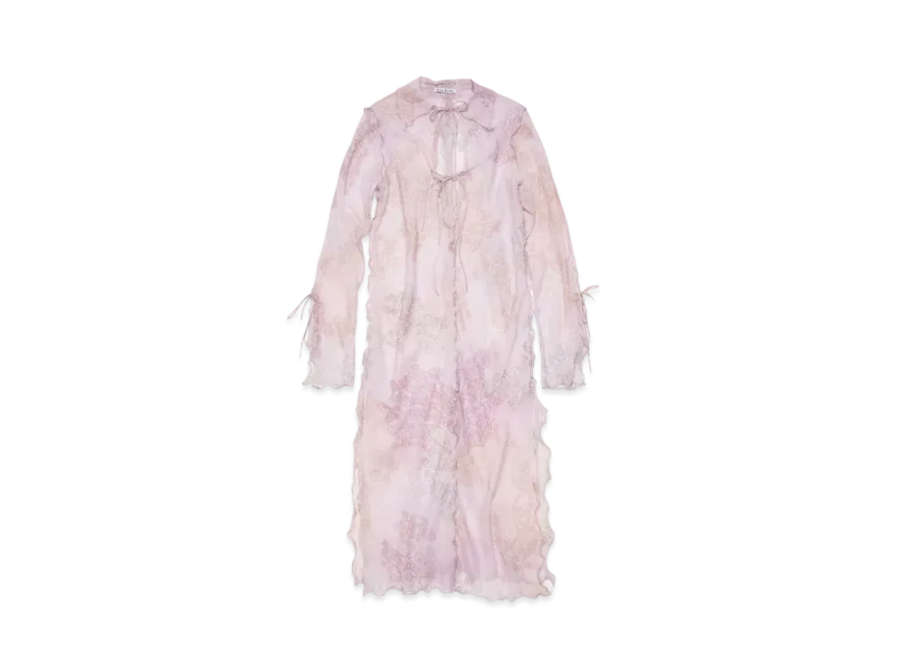 Acne Studios Chiffon Printed Dress "Pink"