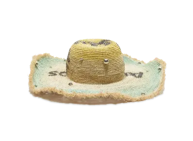 Acne Studios Raffia Wide Brim Hat "Straw Yellow"