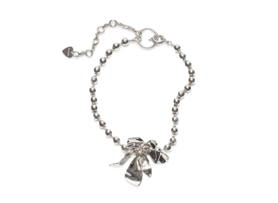 Acne Studios Flower Necklace "Silver/Transparent"