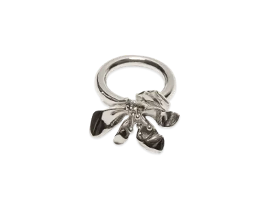 Acne Studios Flower Ring "Silver/Transparent"