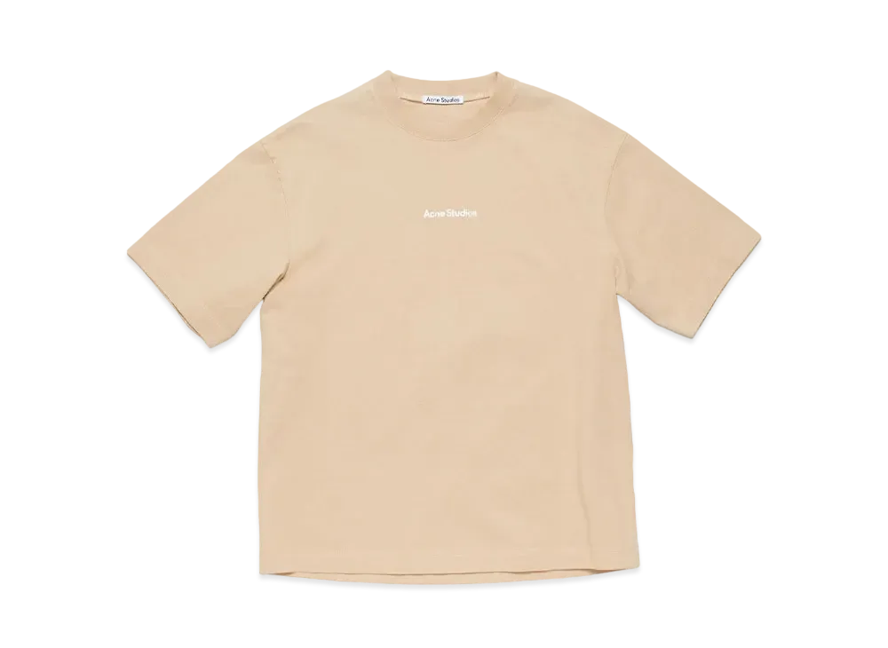 Acne Studios T-Shirt Stamp Logo - Relaxed Fit "White Beige"