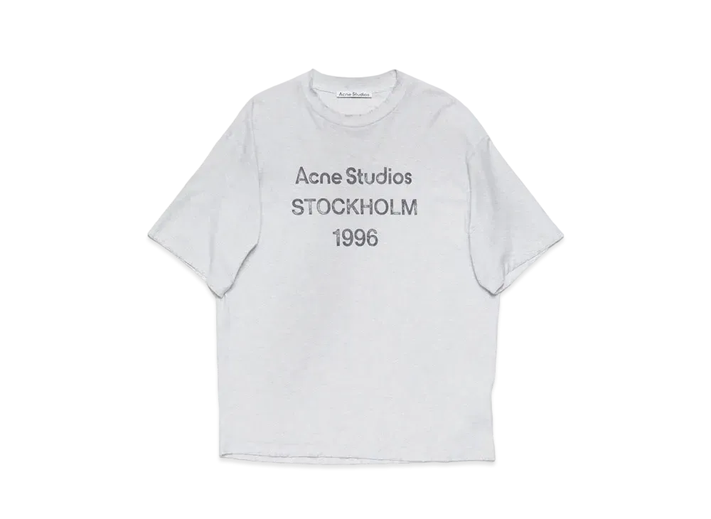 Acne Studios Logo T-Shirt - Relaxed Fit "Pale Grey Melange"