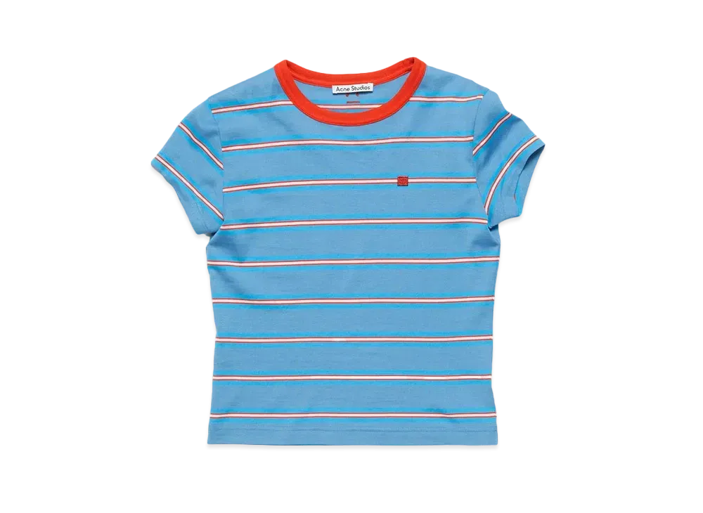 Acne Studios Crew Neck T-Shirt - Fitted Design "Sea Blue"