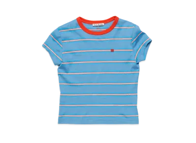 Acne Studios Crew Neck T-Shirt - Fitted Design "Sea Blue"