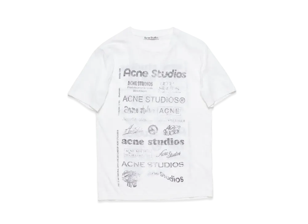 Acne Studios Logo T-Shirt - Relaxed Fit "Optic White"