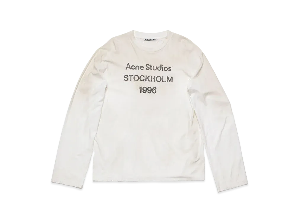 Acne Studios Logo T-Shirt - Relaxed Fit "Dusty White"