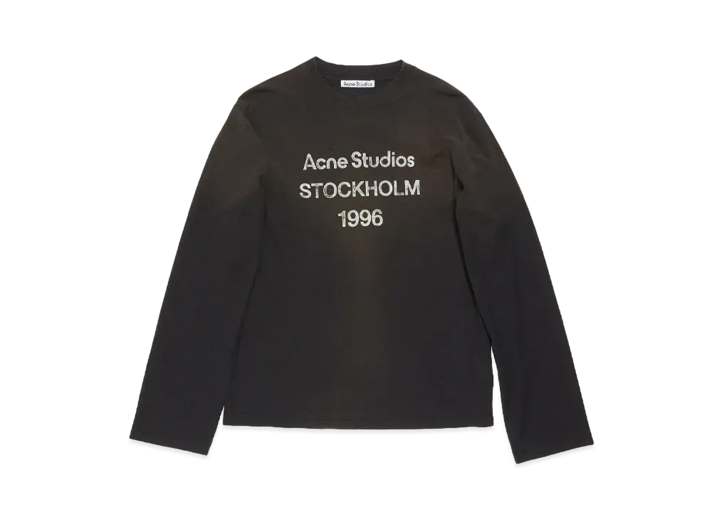 Acne Studios Logo T-Shirt - Relaxed Fit "Faded Black"