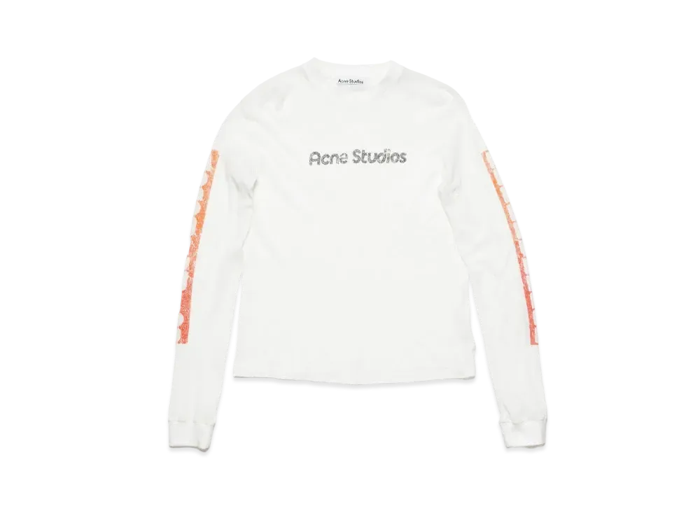 Acne Studios Logo Long Sleeve T-Shirt "Optic White"
