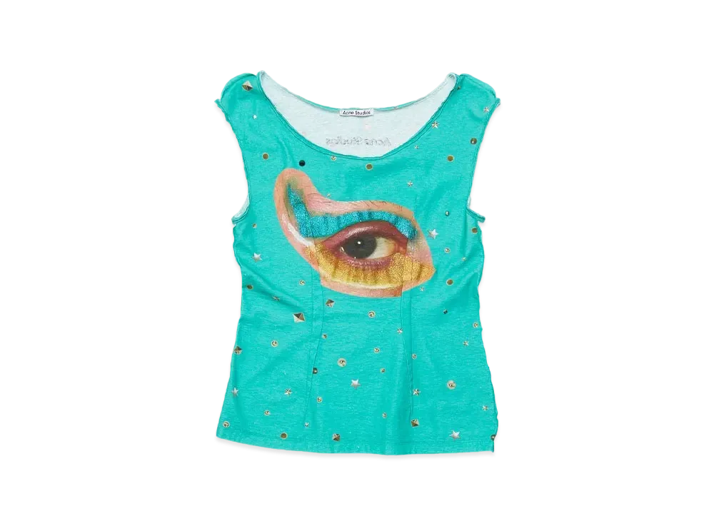 Acne Studios Printed Tank Top "Emerald Green"