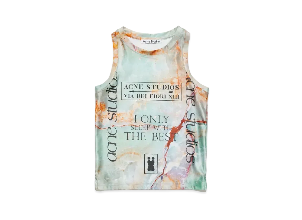 Acne Studios Printed Tank Top "Pastel Green"