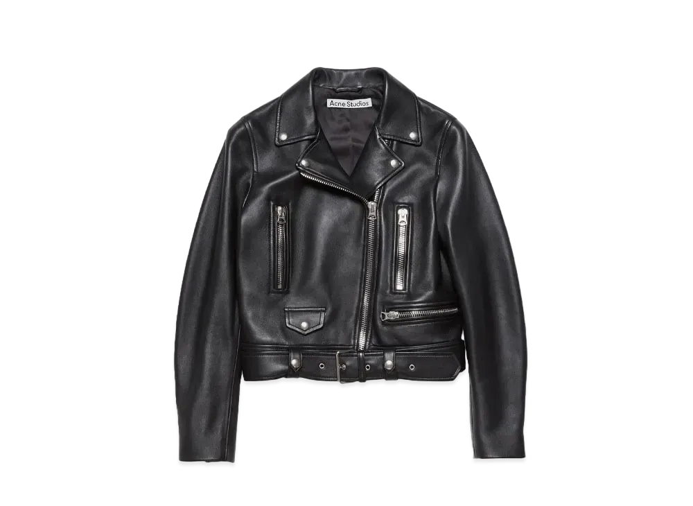 Acne Studios Leather Biker Jacket "Black"