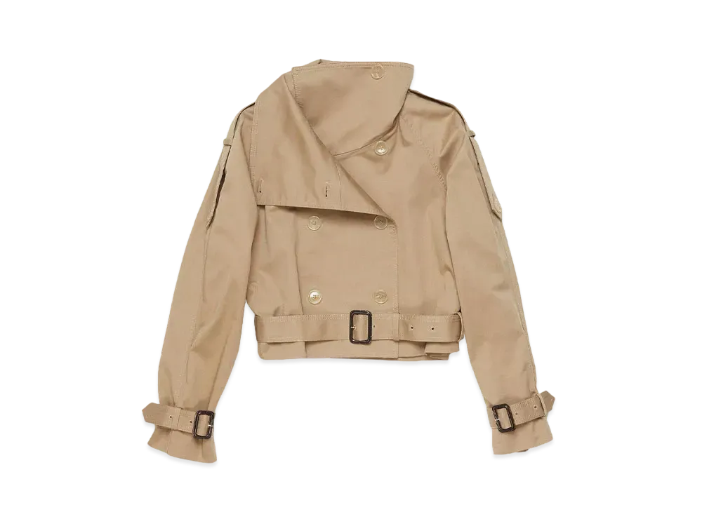 Acne Studios Double-Breasted Trench Jacket "Cold Beige"