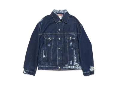 Acne Studios Distressed Denim Jacket - Relaxed Fit "Mid Blue"