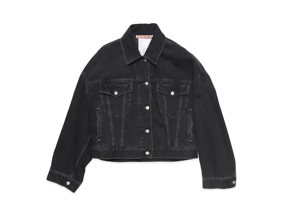 Acne Studios Denim Jacket - Relaxed Cropped Fit "Black"