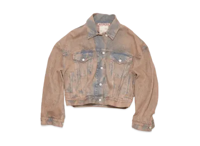 Acne Studios Denim Jacket - Relaxed Cropped Fit "Light Pink/Gray"
