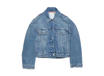 Acne Studios Denim Jacket - Relaxed Cropped Fit "Mid Blue"