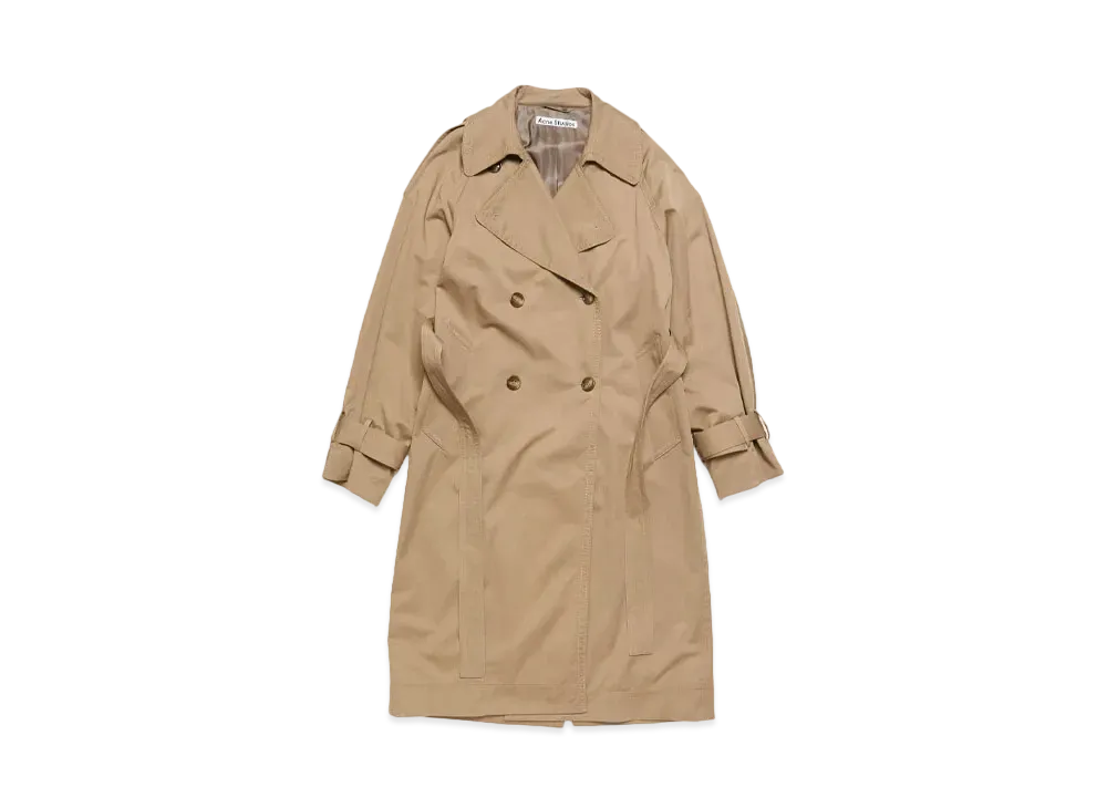 Acne Studios Double-Breasted Trench Coat "Cold Beige"