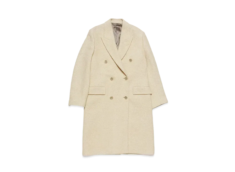 Acne Studios Double-Breasted Wool Coat "Warm White"