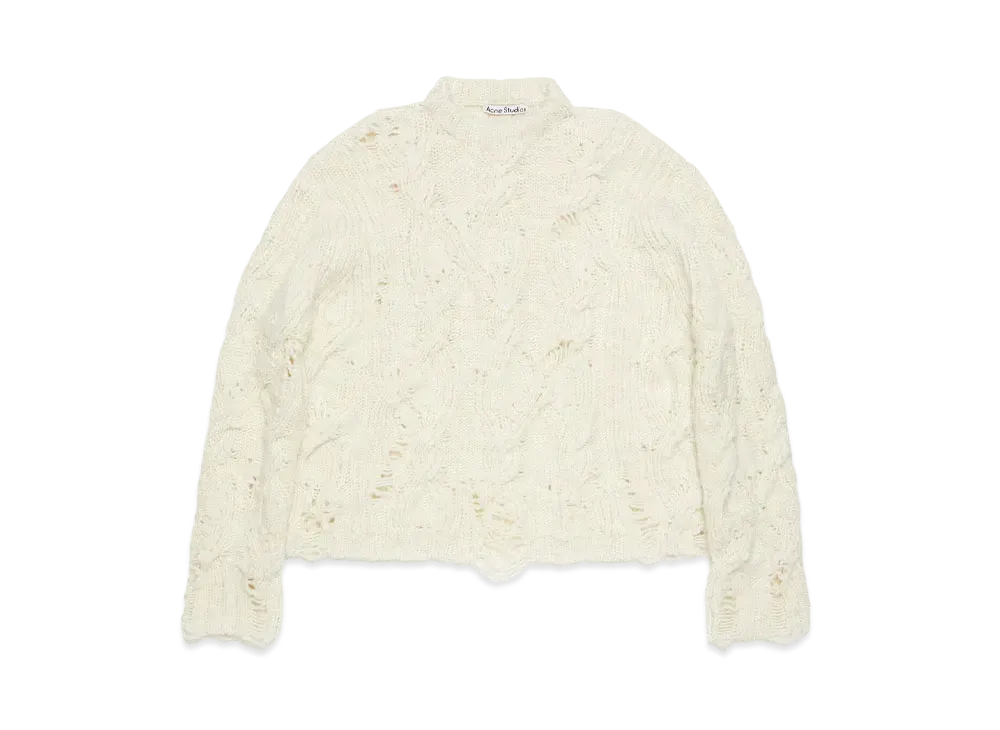 Acne Studios Distressed Crochet Sweater "Pale Blue"