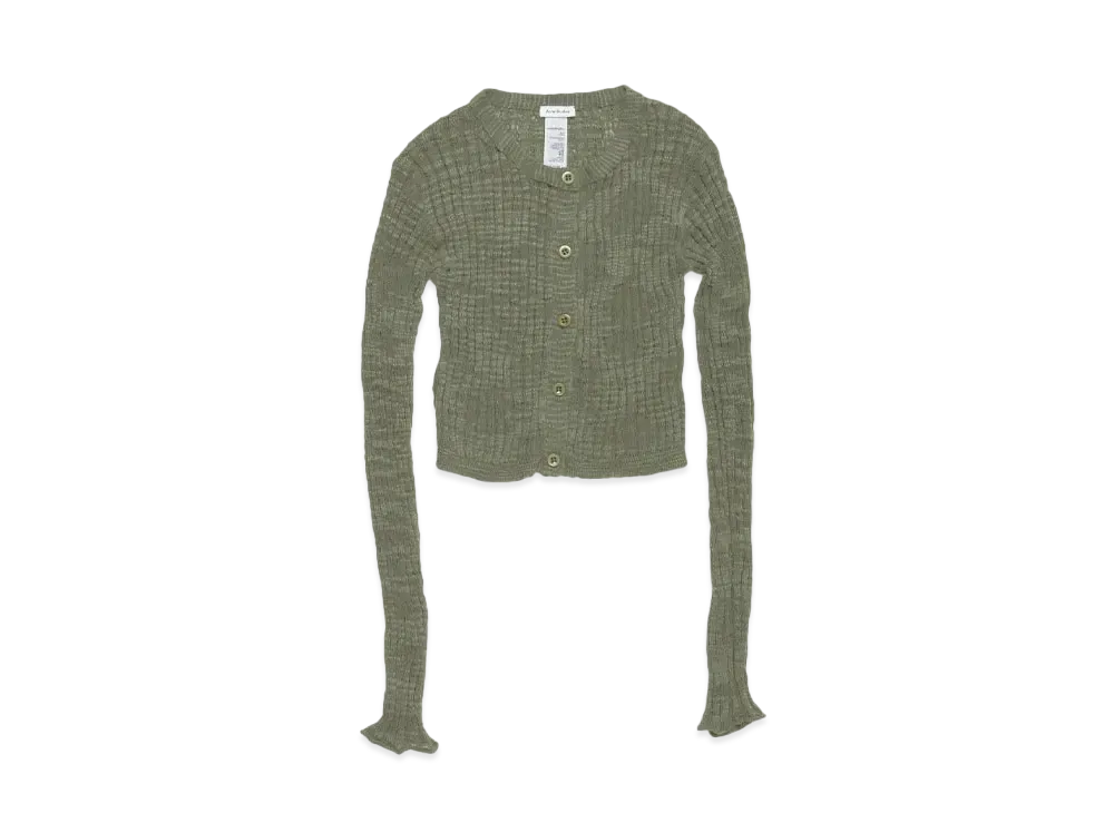 Acne Studios Wide Rib Cardigan "Seagrass Green"