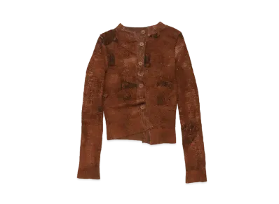 Acne Studios Asymmetrical Buttoned Cardigan "Last Brown"