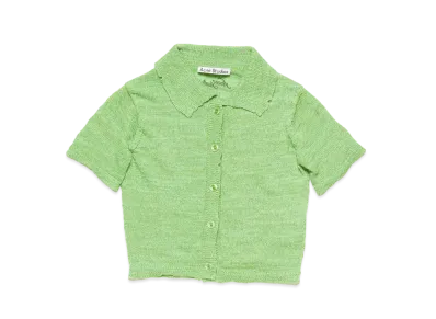 Acne Studios Short Sleeve Cardigan "Bright Gree"