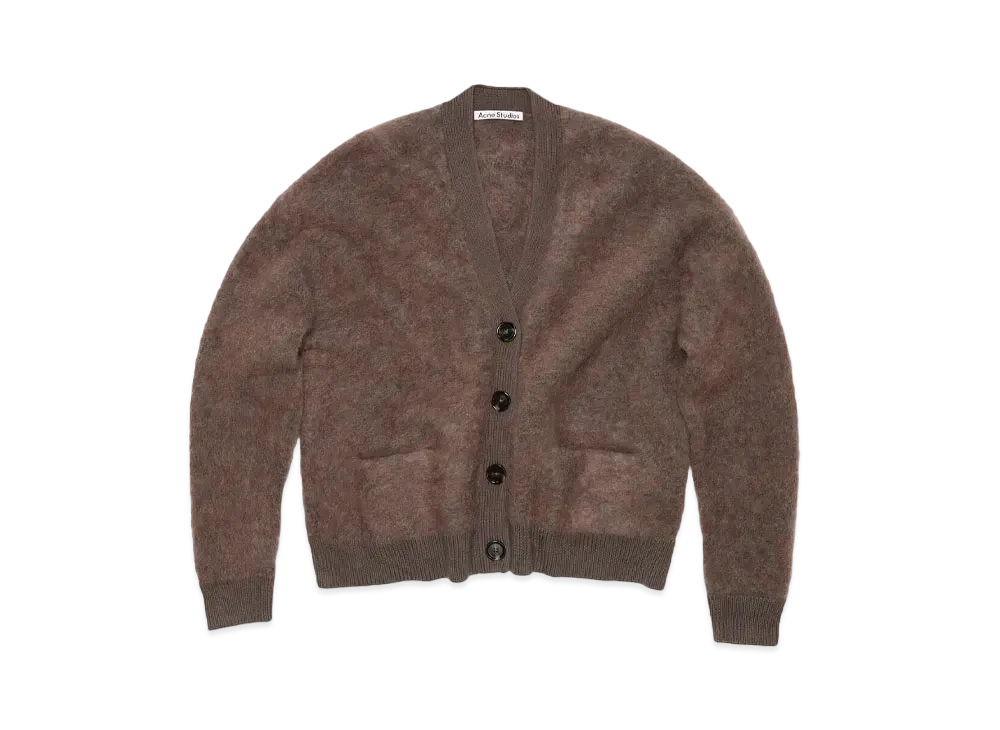Acne Studios Wool Mohair Cardigan "Brown/Blue Melange"