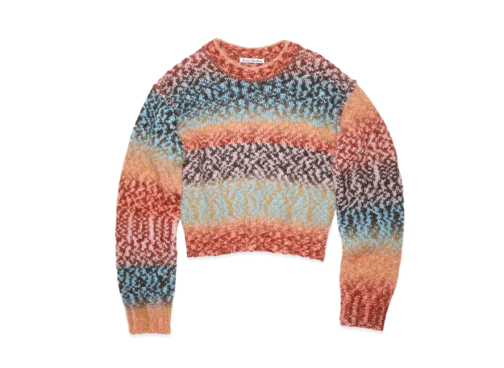 Acne Studios Wool Blend Sweater "Brown/Blue Multi"