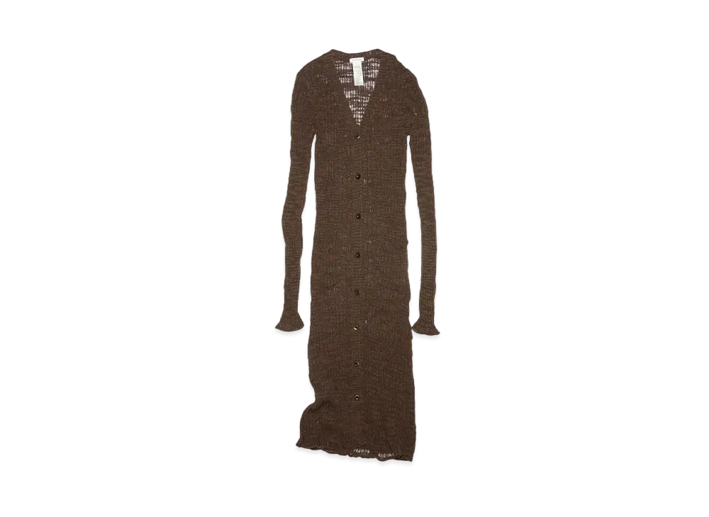 Acne Studios Wide Rib Long Cardigan "Dark Brown"